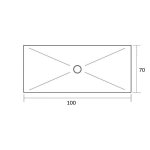 Kerasan H3 Brodzik Prostokątny 70x100 cm Biały 704705