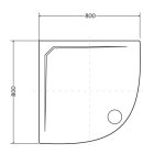 Kerasan Retro Brodzik Półokrągły 80x80 cm Biały 134201