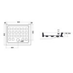 Kerasan Retro Brodzik Prostokątny Prawy 80x96 cm Biały 133601