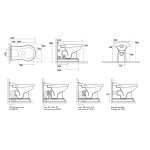   Kerasan Retro Miska WC Stojący 39x61 cm Czarny 101604