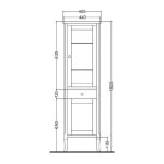 Kerasan Retro Regał/Witryna Stojący Orzech włoski 731540