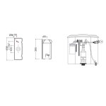   Kerasan Retro Spłuczka WC do Kompaktu 45x17 cm Czarny 107104