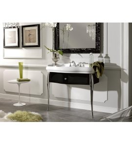 Kerasan Retro Szafka pod Umywalkę 100 cm Czarna/Złoty 7363K4