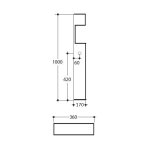 Kerasan UNICO Panel Ceramiczny Tylny do bidetu Biały 248201