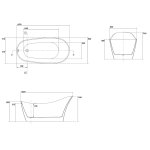 Kerasan Waldorf Wanna wolnostojąca 167x82 cm biały 743201