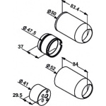 Keuco Adaptor przedłużający, Chrom 54970010401