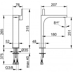 Keuco Edition 11 Bateria Umywalkowa jednouchwytowa 250 bez korka, Chrom 51102010103