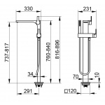 Keuco Edition 11 Bateria wannowa jednouchwytowa, Chrom 51127010100