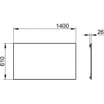 Keuco Edition 11 Lustro kryształowe 1400x610 mm 11195002500