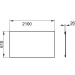 Keuco Edition 11 Lustro kryształowe 2100x610 mm 11195003500