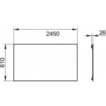 Keuco Edition 11 Lustro kryształowe 2450x610 mm 11195004000