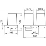 Keuco Edition 11 Podwójny uchwyt, Chrom 11153019000 NA MAGAZYNIE!!