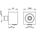 Keuco Edition 11 Przyłącze kątowe węża DN 15, Chrom 51147010000