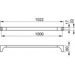 Keuco Edition 11 Reling na ręcznik 1000 mm, Chrom 11101011000