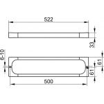 Keuco Edition 11 Uchwyt drzwi prysznicowych-podwójny 500 mm, Chrom 11108010503