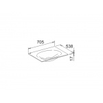 Keuco Edition 11 Umywalka ceramiczna 70,5 cm, bez otworu 31140310700