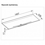 Keuco Edition 11 Umywalka ceramiczna 140,5 cm, bez otworu 31160311400