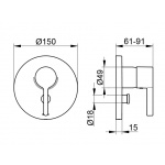 Keuco Edition 400 Bateria podtynkowa jednouchwytowa wannowo-prysznicowa , Chrom 51572010181