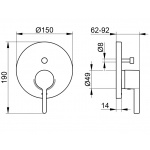 Keuco Edition 400 Bateria podtynkowa jednouchwytowa wannowa, Chrom 51572010281