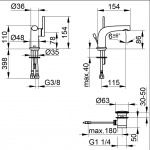 Keuco Edition 400 Bateria Umywalkowa jednouchwytowa 80 z korkiem, Chrom 51504010000