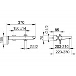 Keuco Edition 400 Bateria wannowa jednouchwytowa ścienna, Chrom 51520010100