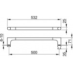 Keuco Edition 400 Reling na ręcznik 500 mm, Chrom 11508010502