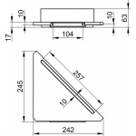 Keuco Edition 400 Ściągaczka wody w kabinie prysznicowej, Czarno-szary 19959000137