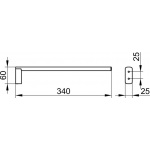 Keuco Edition 400 Wieszak na ręcznik 340 mm, Chrom 11522010000