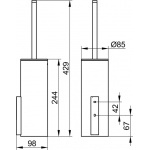 Keuco Edition 400 Zestaw toaletowy ze szczotką WC, Chrom 11564019000