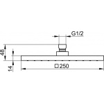 Keuco Elegance Deszczownica 250 mm, Chrom 53086010100