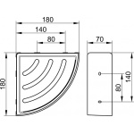 Keuco Elegance Koszyk prysznicowy narożny, Chrom 11657010000