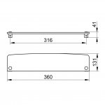 Keuco Elegance Półka z krystalicznego szkła 360 mm z mocowaniem ściennym 11610009300+11610010000 W MAGAZYNIE!! PROMOCJA!!