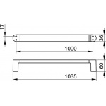 Keuco Elegance Reling na ręcznik 1000 mm, Chrom 11601011000