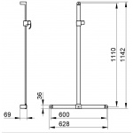 Keuco Elegance System relingów 628x1142 mm, Chrom 31614010611