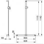 Keuco Elegance System relingów 828x1142 mm, Chrom 31614010611