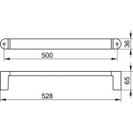 Keuco Elegance Uchwyt wannowy 500 mm, Chrom 31601010500