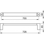 Keuco Elegance Uchwyt wannowy 700 mm, Chrom 31601010700