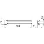 Keuco Elegance Wieszak na ręcznik 450 mm, Chrom 11618010000