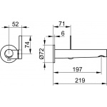 Keuco IXMO Bateria umywalkowa jednouchwytowa ścienna, Chrom 59516011101
