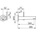 Keuco IXMO Bateria umywalkowa jednouchwytowa ścienna, Chrom 59516012101