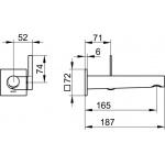 Keuco IXMO Bateria umywalkowa jednouchwytowa ścienna, Chrom 59516010102