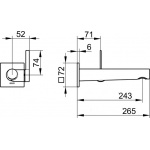 Keuco IXMO Bateria umywalkowa jednouchwytowa ścienna, Chrom 59516012102