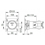 Keuco IXMO Funkcyjny zestaw podtynkowy do zaworu przestawnego z przyłączem węża DN 15, 59556000170