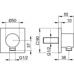 Keuco IXMO Przyłącze kątowe węża, Chrom 59547010002