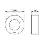Keuco IXMO Rozeta przedłużająca, Chrom 59551010381