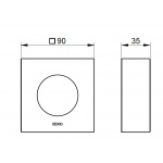 Keuco IXMO Rozeta przedłużająca, Chrom 59551010382
