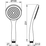 Keuco IXMO Słuchawka prysznicowa, Chrom 59580010100