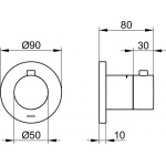 Keuco IXMO SOLO Bateria termostatyczna podtynkowa, Chrom 59553010001