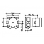 Keuco IXMO SOLO Funkcyjny zestaw podtynkowy do baterii termostatycznej DN 15, 59553000070
