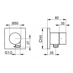 Keuco IXMO Zawór dwudrożny odcinająco-przestawny podtynkowy DN 15, Chrom 59557010102